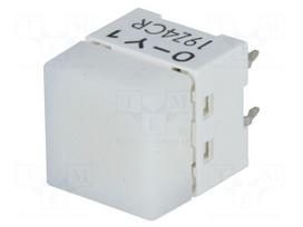 Switch: keypad | Pos: 2 | SPST-NO | 0.05A/24VDC | white | LED | yellow | THT