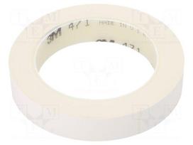 Tape: marking | white | L: 33m | W: 19mm | Thk: 0.13mm | 2.5N/cm | 130%