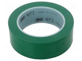 Tape: marking | green | L: 33m | W: 38mm | Thk: 0.13mm | 2.5N/cm | 130%