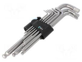 Wrench: hex key-set | Hex Plus | stainless steel | 9pcs.