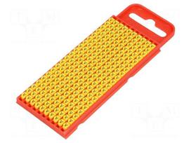 Markers | Marking: V | 2÷2.8mm | polyamide | yellow | -40÷85°C | push-in