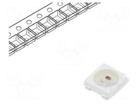 Programmable LED | RGB | SMD | PLCC4 | 3.7÷5.3VDC | 5x5x1.57mm