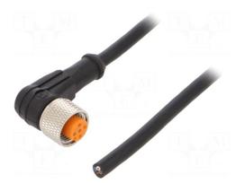 Cable: for sensors/automation | PIN: 4 | M12 female | angled | 5m | plug