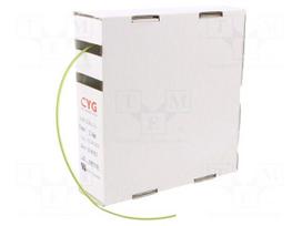 Heat shrink sleeve | glueless | 2: 1 | 2.4mm | yellow-green | -55÷125°C