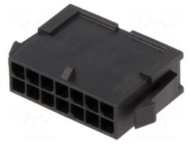 Connector: wire-wire | plug | male | PIN: 14 | Micro-Fit 3.0 | 3mm | 2x7