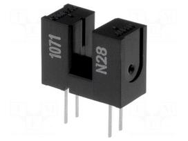 Sensor: photoelectric | through-beam (with slot) | DARK-ON | THT