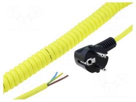 Cable | 3x0.75mm2 | CEE 7/7 (E/F) plug angled,cables | PUR | coiled