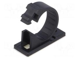 Screw down self-adhesive holder | Øbundle : 17mm | polyamide