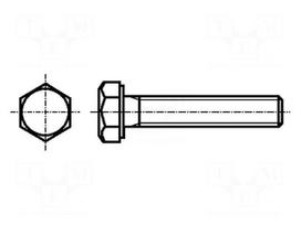 Screw | M10x12 | 1.5 | Head: hexagonal | acid resistant steel A4