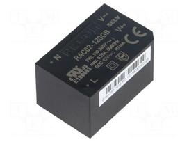 Converter: AC/DC | 2W | Uin: 85÷264VAC | 12VDC | Iout: 167mA | 68% | PCB