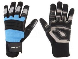 Protective gloves | Size: 11 | black/blue | microfiber,plastic