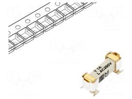 Fuse: fuse | ceramic | 1A | 250VAC | 125VDC | time-lag | 4.2x11.1mm | SMD