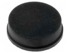 Self-adhesive foot | black | rubber | A: 11.3mm | B: 10.7mm | C: 3.2mm