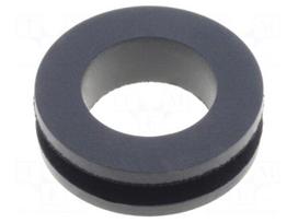 Grommet | Ømount.hole: 17.5mm | Øhole: 14mm | rubber | black