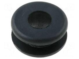 Grommet | Ømount.hole: 8.4mm | Øhole: 5.5mm | rubber | black