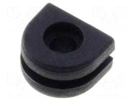 Grommet | Ømount.hole: 4.52mm | Øhole: 1.5mm | rubber | black