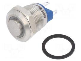 Switch: vandal resistant | Pos: 2 | SPST-NO | 2A/36VDC | IP65 | OFF-(ON)