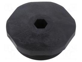 Stopper | PG29 | IP54 | polyamide | black | V-NE PG | Thread: PG | -20÷80°C