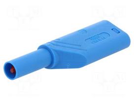 Laboratory connector: 4mm banana | plug | 24A | 1kVDC | blue | 3mΩ
