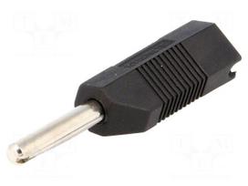 Laboratory connector: 4mm banana | plug | 16A | 50VDC | black | 2.5mm2