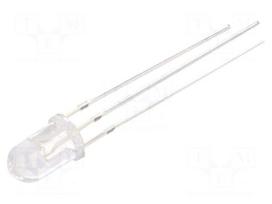 LED | red/green | 5mm | 30° | Front: convex | 1.8÷2.6/2.9÷3.6VDC | round