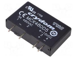 Relay: solid state | Ucntrl: 4÷15VDC | 5A | 48÷660VAC | MCX | 1-phase
