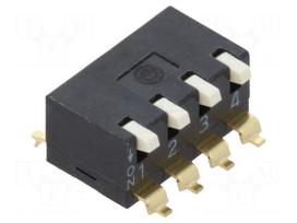Switch: DIP-SWITCH | Poles number: 4 | ON-OFF | 0.025A/24VDC | Pos: 2