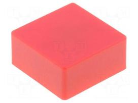 Button | push-in | 5.5mm | -25÷70°C | square | red | 12x12mm