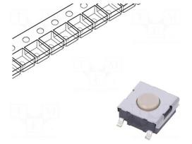 Microswitch TACT | SPST-NO | Pos: 2 | 0.05A/24VDC | SMT | none | 1.47N