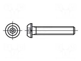 Screw | M4x12 | 0.7 | Head: button | hex key with protection | ISO 7380