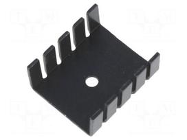 Heatsink: moulded | TO220 | black | L: 30mm | W: 25mm | H: 12.5mm | anodized