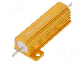 Resistor: wire-wound | with heatsink | 10Ω | 50W | ±5% | 50ppm/°C