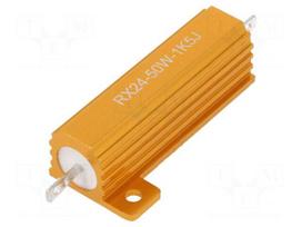 Resistor: wire-wound | with heatsink | 1.5kΩ | 50W | ±5% | 30ppm/°C