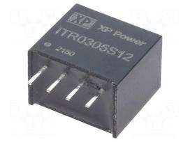 Converter: DC/DC | 3W | Uin: 4.5÷5.5VDC | Uout: 12VDC | Iout: 250mA | SIP4