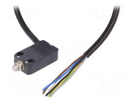 Limit switch | pin plunger Ø8mm | NO + NC | 10A | max.250VAC | cables
