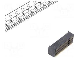 Connector: M.2 (NGFF) | horizontal | SMT | gold flash | PIN: 67 | 0.5A