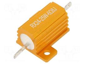 Resistor: wire-wound | 6.8Ω | with heatsink | 25W | ±5% | 50ppm/°C