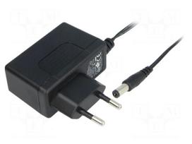 Power supply: switching | mains,plug-in | 9VDC | 1.33A | 12W | 83%