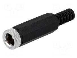 Connector: DC supply | plug | male | straight | for cable | soldering