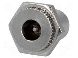 Connector: DC supply | socket | male | straight | for panel mounting