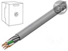 Wire | U/FTP | Cat 6a | 4x2x27AWG | Cu | stranded | LSZH | grey | 305m