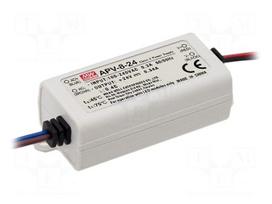 Power supply: switching | LED | 8W | 24VDC | 0.34A | 90÷264VAC | IP42