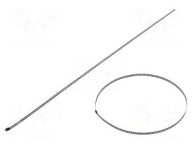 Cable tie | L: 750mm | W: 7mm | stainless steel AISI 304 | 445N | black