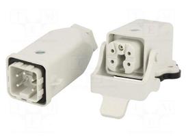 Connector: HDC | male + female | GWconnect | PIN: 5 | 10A | 400V | 4+PE