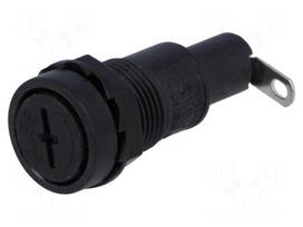 Fuse holder | 5x20mm | 10A | 250VAC | on panel | Cutout: Ø12.5mm