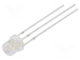 LED | red/yellow | 5mm | 140° | Front: flat | 2.1÷2.6VDC | No.of term: 3