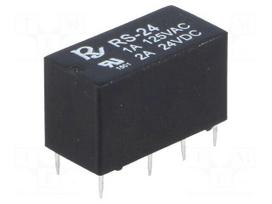 Relay: electromagnetic | DPDT | Ucoil: 24VDC | Icontacts max: 2A | RS