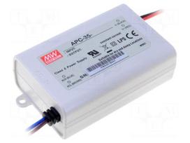 Power supply: switching | LED | 35W | 28÷100VDC | 350mA | 90÷264VAC