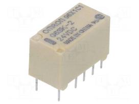 Relay: electromagnetic | DPDT | Ucoil: 24VDC | Icontacts max: 2A | G6S