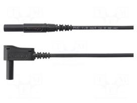 Test lead | 16A | banana plug 4mm,angular banana plug 4mm | Len: 1m